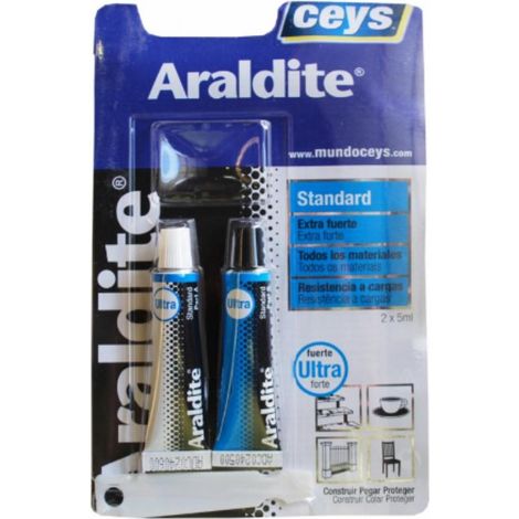 FPLUS ceys araldit stand.blis. 2x15 ml , Adhesivo epoxi de dos componentes, una resina y un endurecedor, que reaccionan al mezclarse. Es el adhesivo recomendado para todo tipo de u