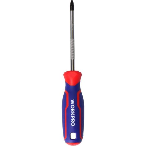 Cacciavite a croce Pozi Cr-v con manico tricolore, Pz1x100mm Workpro