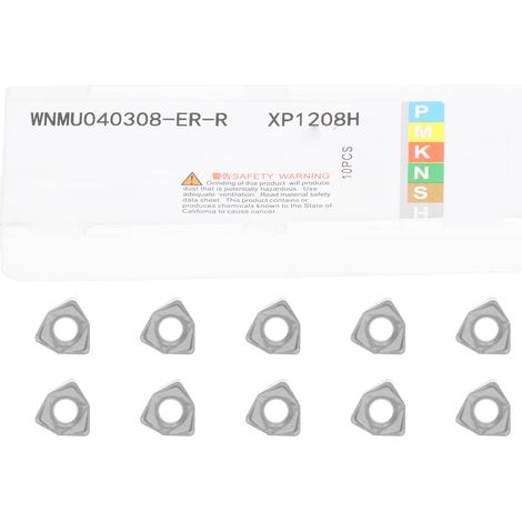 10 plaquettes carbure interchangeable revêtues pour fraisage bois outil CNC tour RWNMU040308‑ER‑R