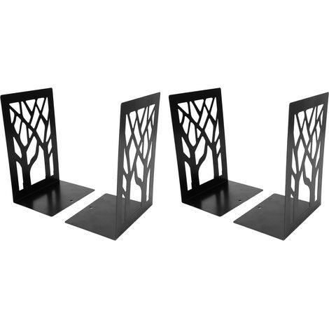 Set mit 4 Buchstützen aus Metall fürs Büro, schlichte, dekorative Buchstützen, einfache Aufbewahrungsmöglichkeit (1/5)