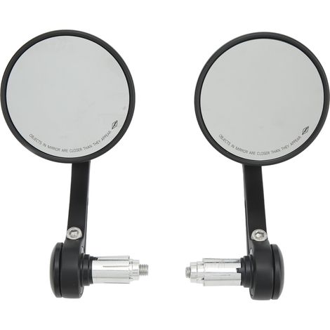 Rétroviseurs Moto Universels 2 Pièces 22mm/0.87in, Miroirs de Guidon Rotatifs 360° pour Motocycle, Visibilité Latérale Arrière, Compatibles Scooter et Moto (1/5)