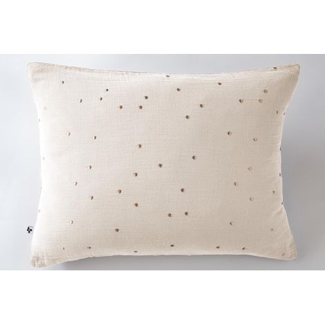 Taie d'oreiller gaze de coton 50 x 70 cm gaïa chic pampa Naturel (1/4)