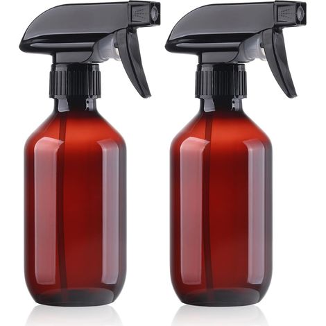 Flacon pulvérisateur - Sans bisphénol A - 300 ml (10 oz) - Flacon pulvérisateur rechargeable en plastique à brume fine, petit format, avec buse réglable, idéal pour les cheveux, la cuisine, le nettoya (1/5)