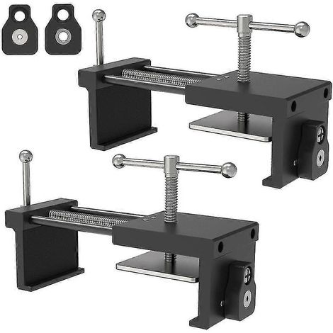 Pinces de fixation pour meubles, pinces de fixation réglables pour une installation facile et rapide, 3 guides de perçage pour fixations de cadre de meuble (1/5)