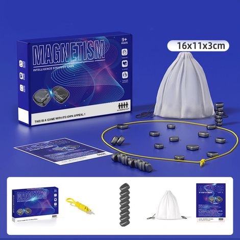 2024 Magnetic Game with String Set, Magnetic Chess Game for Kids and Adults, Multiplayer Strategy Board Game, Magnetic Chess Set for Family Games, Travel,