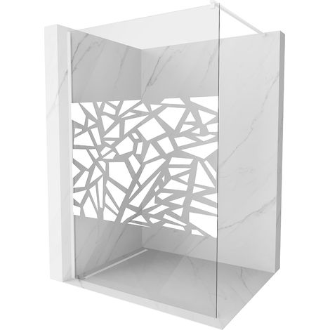 Mexen Kioto paroi de douche 120 x 200 cm, transparent/Design blanc 8 mm, Blanc - 800-120-101-20-85 (1/5)