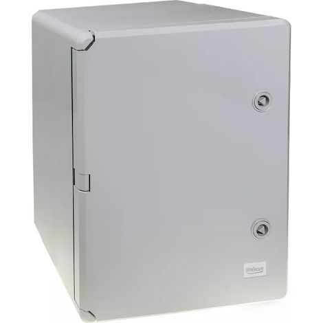 Coffret mural haute-résistance boîtier 500 x 400 x 240 - Porte pleine / Serrure triangle / Plaque montage / IP65 / ABS (1/5)