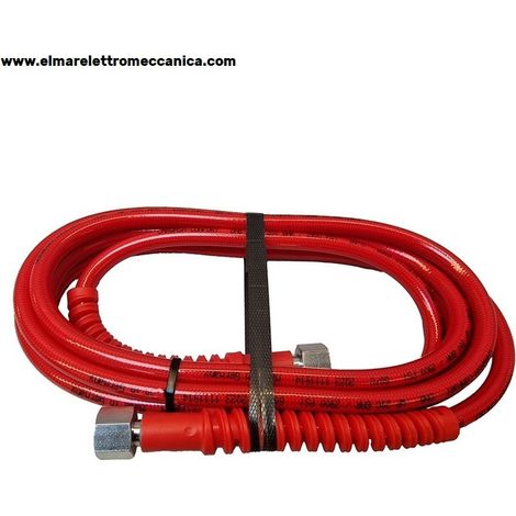 200 BAR 5 m COMFORT Tubo super leggero ROSSO teflon car-wash