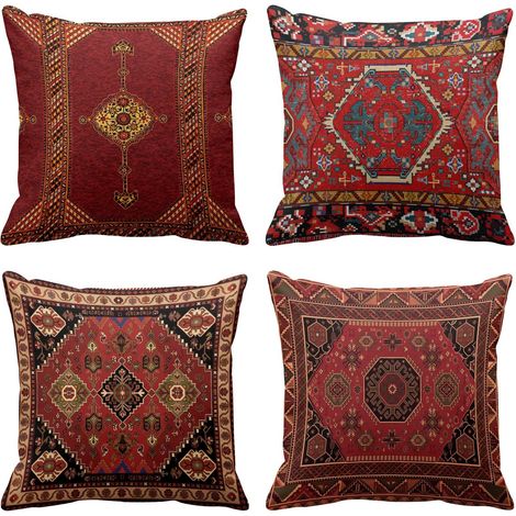 Fundas de almohada, decoración del hogar, juego de 4, fundas de almohada decorativas de 45 x 45 cm, cojines de exterior, fundas para cojines de sofá (1/5)