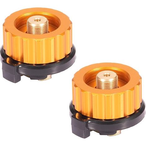 2 adaptadores para hornilla de camping，adaptadores para bombonas de gas，convertidores de tipo dividido para cartuchos de gas de rosca (1/5)