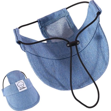 Chapeau de soleil pour chien, chapeau de protection solaire avec ouvertures pour les oreilles Protection UV, imperméable, respirant, en toile, taille M (1/5)