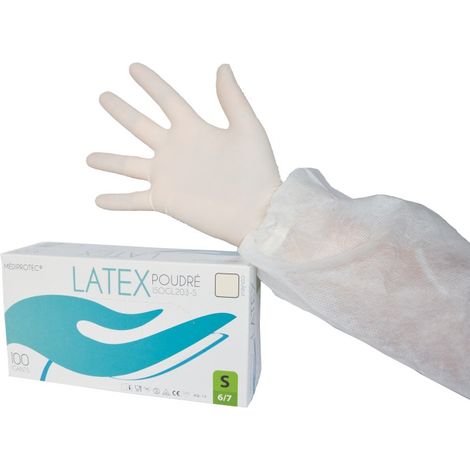 Gant latex micro-poudre mediprotec moyen taille m