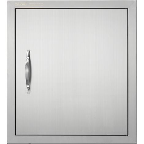 VEVOR Porta di Accesso per Cucina Porta Singola da Cucina Esterna 18"x 20", Porta da Incasso in Acciaio Inox, Montaggio a Incasso per Isola BBQ, Stazione per Grigliate, Mobile da Esterno