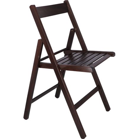 Chaise Pliante Bas Bois Wengé 43 x 46 x 79 cm (1/5)