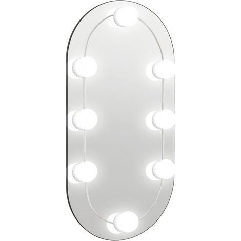 Miroir avec éclairage LED Luxueux, Miroir mural, Miroir chambre 40x20 cm Verre Ovale OIB9036E (1/5)