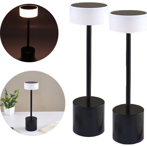 paquet de lampe bureau LED sans fil Rechargeable tactile à intensité variable 3 couleurs (1/5)
