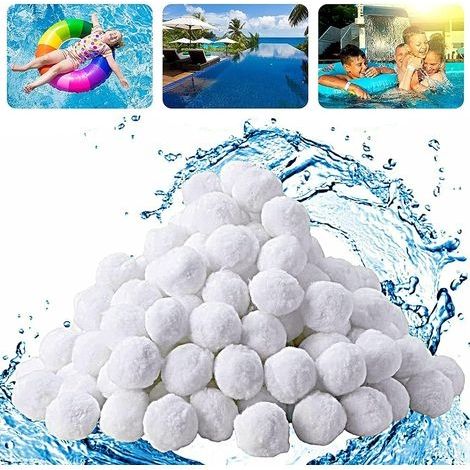 Balles filtrantes 500g, balles filtrantes pour piscine, système de filtration à sable, alternative pour 18 kg de sable filtrant, accessoires de rechange pour filtre de piscine, pompe filtrante (1/5)