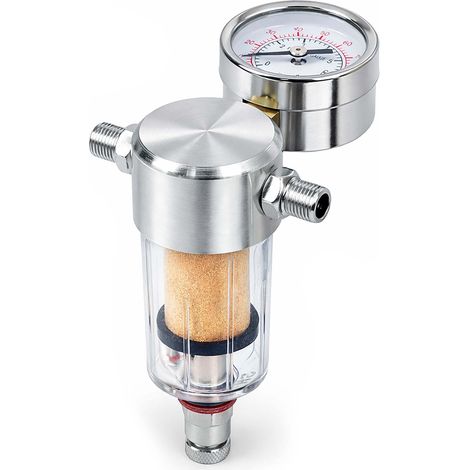 Compresseur Aérographe Mini filtre à air Séparateur d’eau Manomètre 9,51mm Airbrush (1/5)