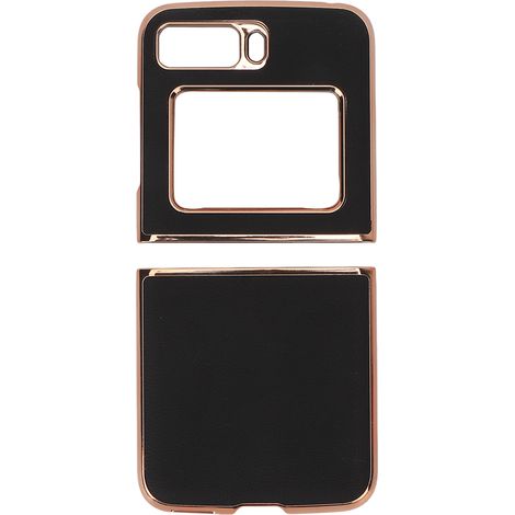 Étui Cuir Moto Razr 2022 - Coque Protectrice Antichoc Antiraysures - Housse Séparée Haut/Bas - Noir (1/5)