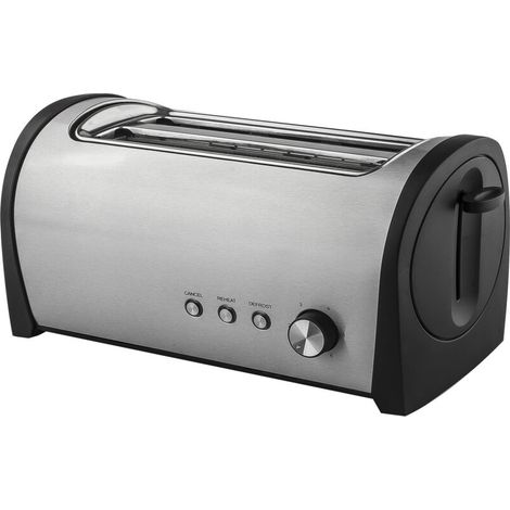 Toaster aus Edelstahl, 2 Schlitze, 1400 W, Küche