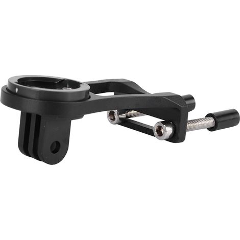 Support d'extension de potence pour compteur de vélo en alliage d'aluminium, base extensible, fixation pour éclairage, usiné CNC noir (1/5)
