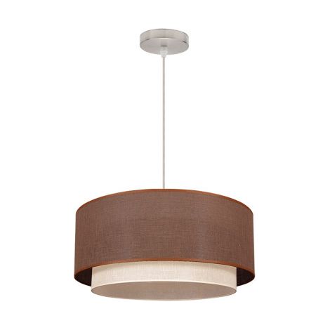 FAB 2.810 / 50-MARR / BEIS Pendente doppio 1l. Marrone / Beige Cilind (50/40 / reg)