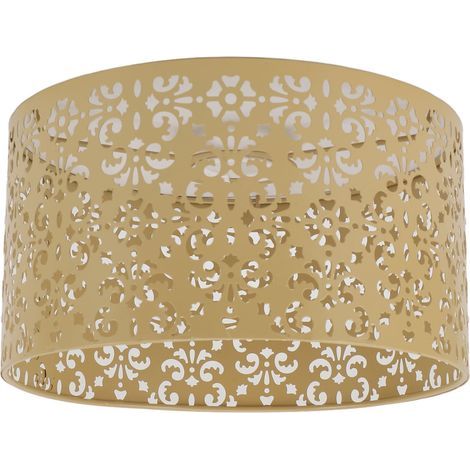 Openwork iron desk lampshade, exquisite decorative lampshade for E27 and E14 floor lamps, yellow chandeliers (1/5)