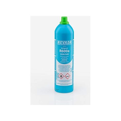 Recharge de gaz R600A 750 ml – Compatible réfrigérateurs multi-marques – 420 gr – Gaz réfrigérant écologique