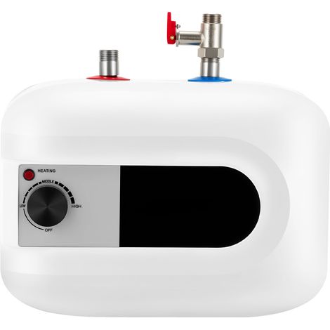 Mini Chauffe-Eau instantané, 6 l, Chauffe-Eau instantané sous Table, 1500 W, Chauffe-Eau, 220 V, Autonome pour Cuisine, Salle de Bain, lavabo, Petit (1/5)