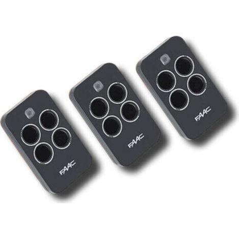 faac 3 x télécommande 4 canaux xt4 433 rc 787456 (1/3)