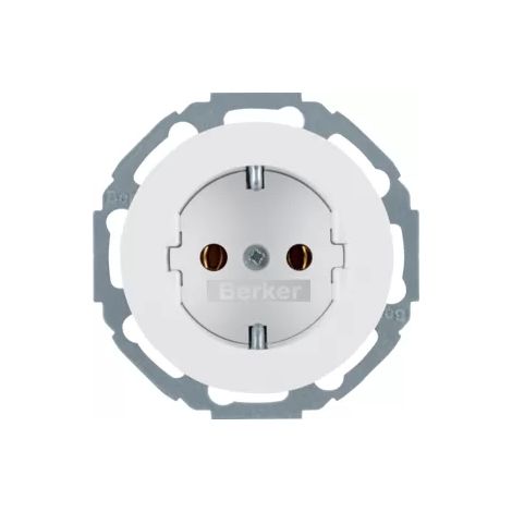 Berker Steckdose SCHUKO Serie R.Classic pw glän 47452089 (1/2)