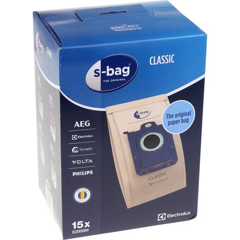 Electrolux - bolsa para aspiradora. S-bag e200m - classic 15 piezas - 9001688002 - 7321423975076