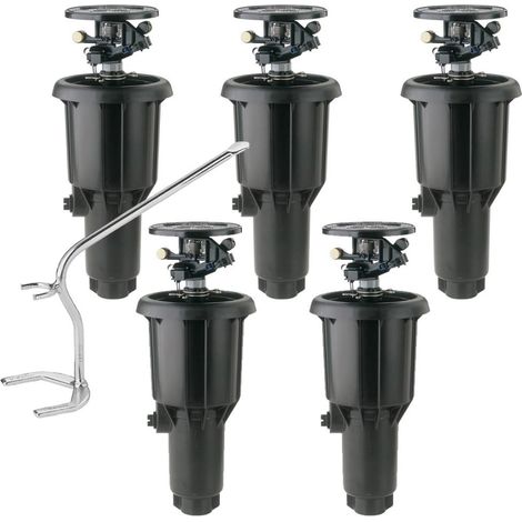 [Pack 5] Aspersor Emergente Rain Bird 2045A Maxi-Paw con Tobera Intercambiable. Rosca 1/2" y 3/4" + Llave Montaje  Oferta exclusiva (1/5)