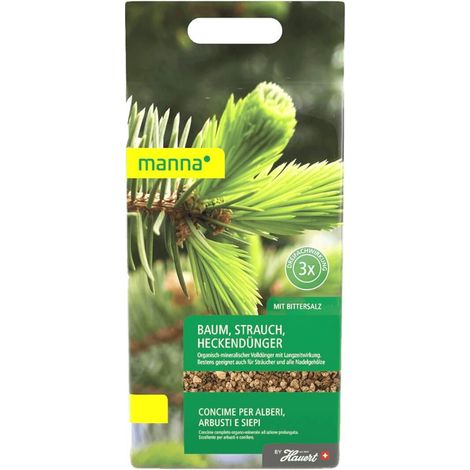 Manna engrais pour arbres, engrais pour arbustes, engrais pour haies 2 kg, sel d’Epsom, conifères