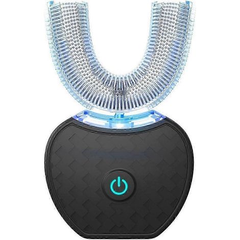 Brosse à dents électrique ultrasonique, brosse à dents automatique en forme de U pour un nettoyage complet de la bouche à 360° et un blanchiment des dents-AquaForge