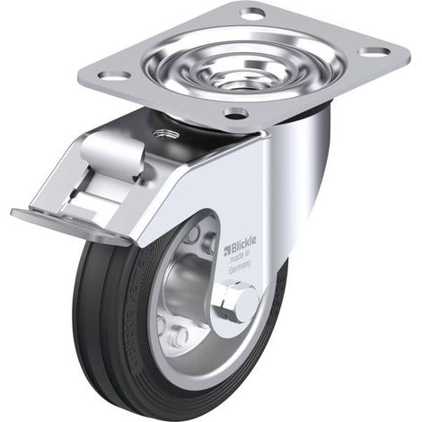 Blickle 281402 LE-VE 100R-FI Ruota girevole con fermi Diametro ruota: 100 mm Capacità di carico (max.): 70 kg 1 pz.