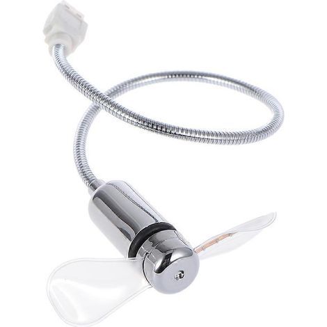 Mini ventilateur USB avec affichage circulaire à 64 motifs LED colorés (argenté) (1/3)