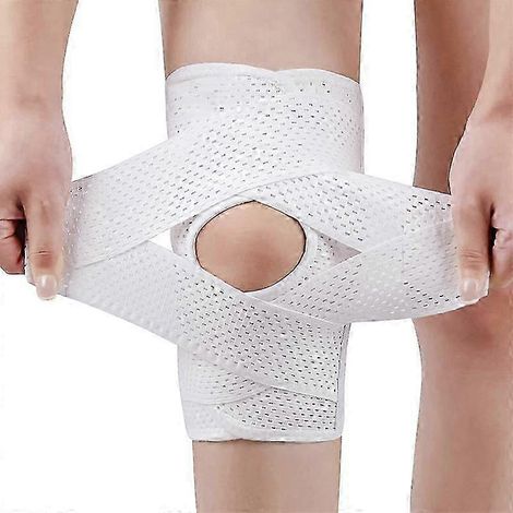 Genouillères de compression renforcées avec stabilisateur latéral, respirantes et réglables pour soulager la douleur et favoriser la récupération après une blessure arthritique. (1/4)