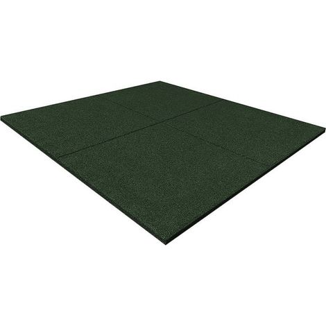 JARDIN202 - Loseta de Caucho Antivibración Especial para Exterior y Gimnasios Suelos Infantiles Fitness 50 x 50 x 1,5 cm (Verde)