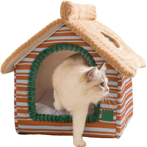 Lit Chat Nid Doux Chaud Hiver avec Fenêtre Supérieure Petit (1/5)