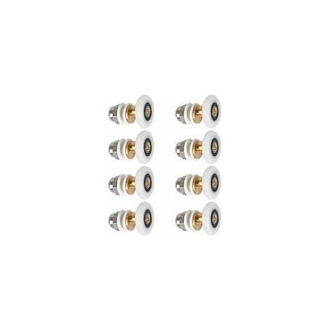 Roulette Porte Douche, Roulettes de Porte Coulissante Cabine de Douche Porte Poulies Roue de Rechange pour Rouleau avec Diamètre de Roues 27mm, 8 Pièces (1/5)