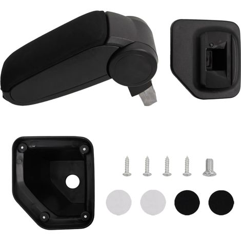 Accoudoir de voiture, Accoudoir central universel, Console de voiture Repose-bras noir 15x32x(40-52) cm ABS LKOWF91509 (1/5)