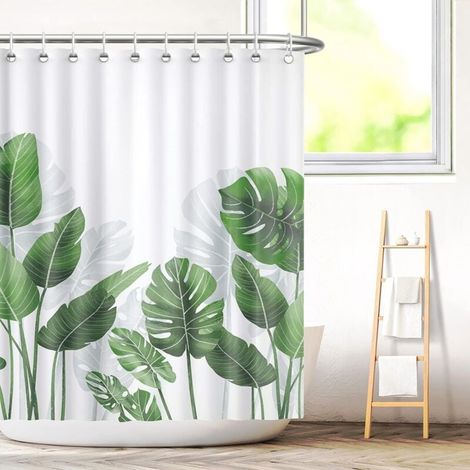 Tenda da doccia Tenda da bagno con 4 ganci Antimuffa Lavabile Bella stampata Alta qualità Resistente alla muffa Antibatterica Facile da pulire 180180 cm (1/5)