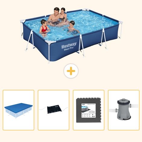 Bestway Bestway Steel Pro Rectangulaire - 300x201x66 cm - 5-pièces S21 (1/5)