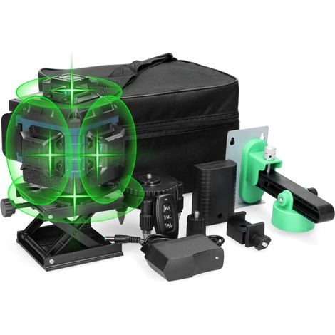 Niveau laser à 16 lignes – autonivelant 3° – rechargeable, omnidirectionnel, pose mur/sol, rénovation domicile (1/5)