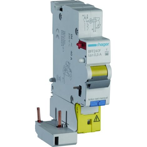 Bloc différentiel 2P 40A 300mA Type F - HAGER BFF240F (1/5)