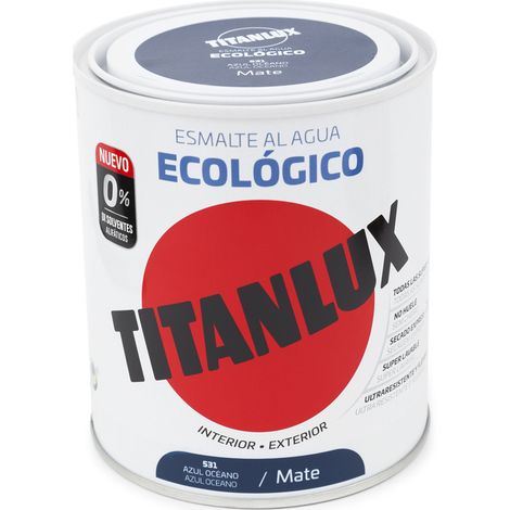 -CAHERSA- PINTURA TITAN ECOLOGICO MATE AZUL OCEA 750ML TITAN