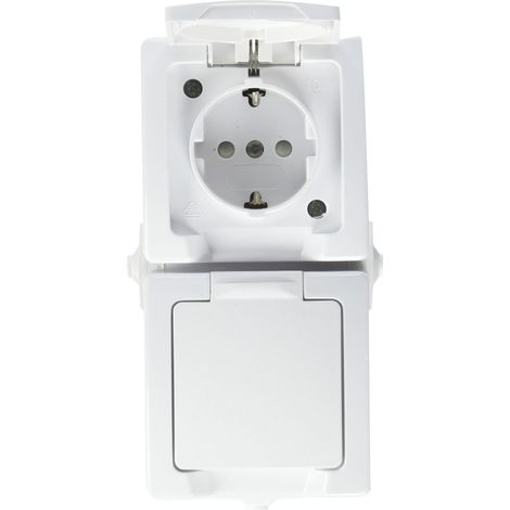 Kopp 136902009 Interruttore per ambienti umidi Presa doppia 1 pz. (1/2)