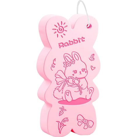 Éponge de douche en forme de lapin mignon  Gant de toilette exfoliant pour hommes, femmes, garçons, filles, jeunes et adolescents, épouse, mari, fils, fille, famille, amis, collègues, voyages