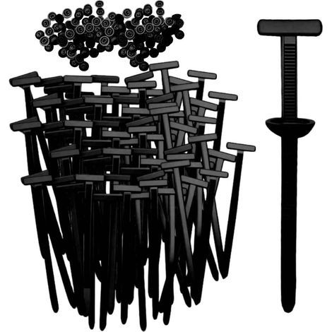 Boucle universelle pour attache-câble en nylon, longueur 3,54 pouces, noire, 50 clips d'attache-câble en nylon autobloquants à usage intensif (1/5)